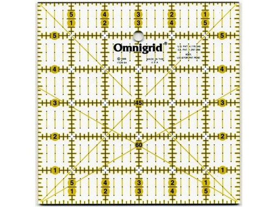 Omnigrid Ruler 6in X 6in With Angles 