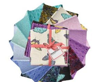Circle of Butterflies by Jackie Rovinson Fat Quarter Bundle Pearlescent by Benartex