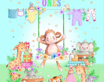 Little Ones 36" Fabric Panel 31719-X - QT Fabrics