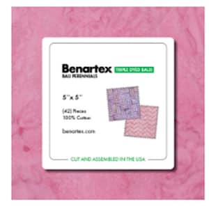 Perennials Bali Batik Charm Pack 5&quot; Squares 100% Cotton Fabric Bundle 42pc Benartex
