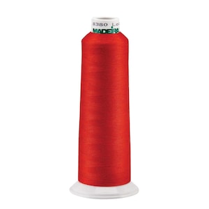 Red 8380 AeroQuilt Polyester Longarm Thread Madeira
