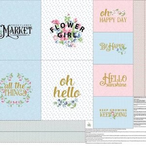 Tulip Cottage Fabric Bag Panel #SHD14268 Riley Blake Designs