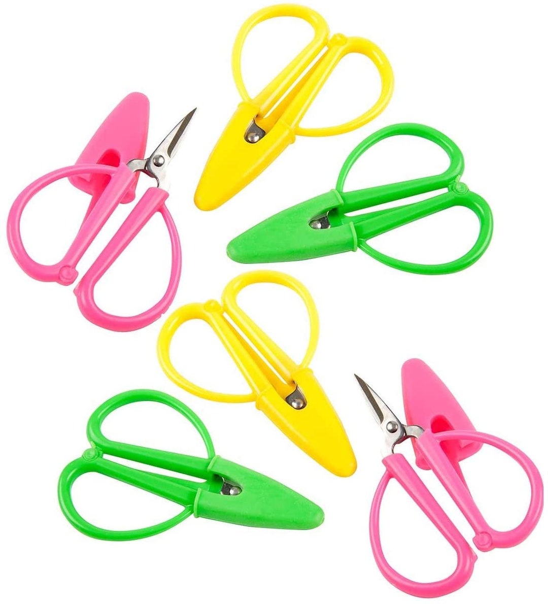 Super Snips Mini Scissors Yellow Pink Green Etsy
