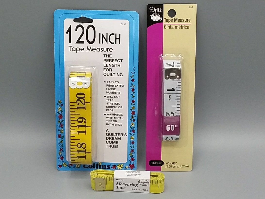 Dritz 60-inch For Sewing Crafts Dritz 60-Inch Tape Measure - 5/8 Inch Wide  Yellow Vinyl Sewing Measuring Tape Vinyl Tape Measure