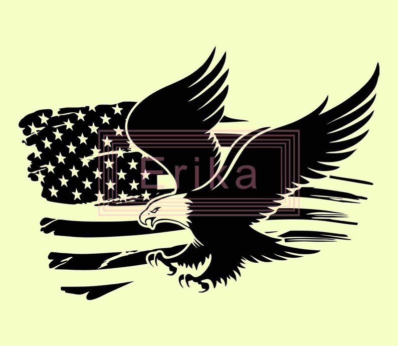 Download Distressed American flag with an eagle SVG Eagle svg | Etsy