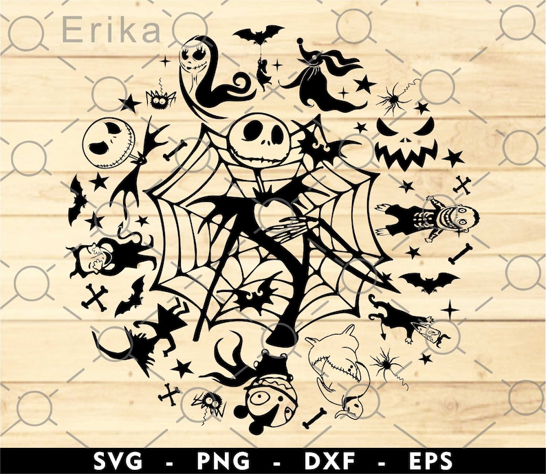 Download Nightmare Before Christmas Mandala jack skellington svg ...