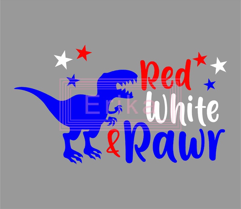 Download 4th of July Dinosaur Svg Dinosaur Svg Red White and Rawr ...