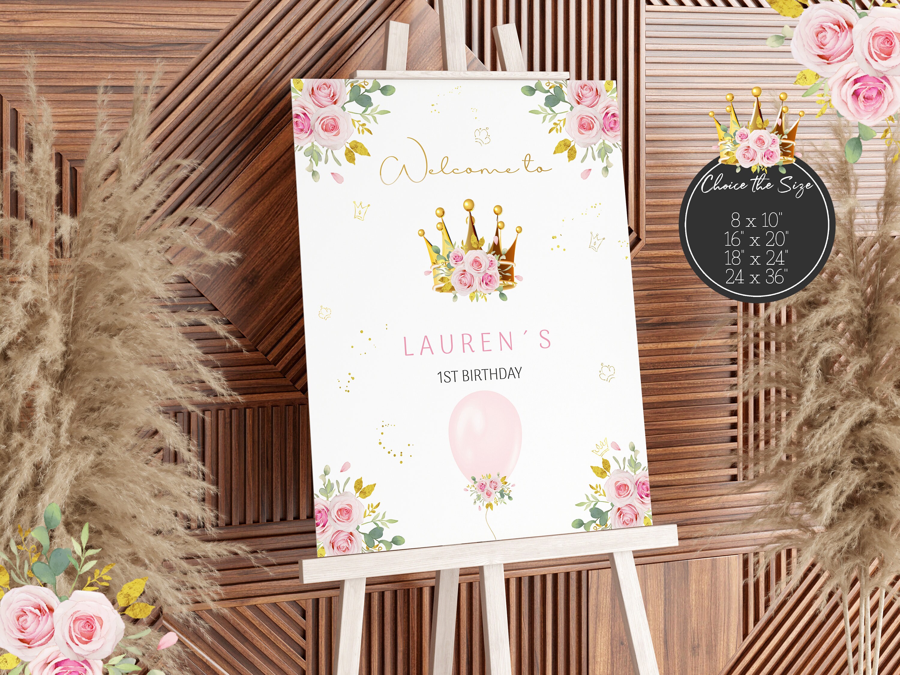 Royal Welcome Sign, Princess Welcome Sign, Princess Birthday, Royal ...