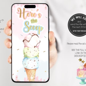 Ice cream invitation, Ice cream party, Ice cream video invitation, Ice cream truck birthday invitation, Ice cream birthday party