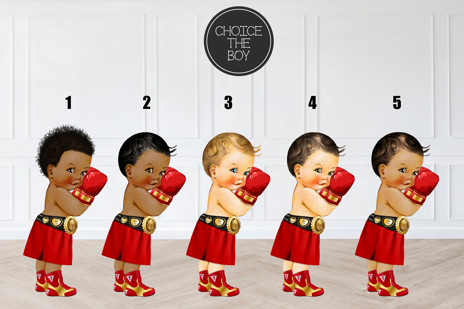BOXING Sign, Boxing Baby Shower Favors, Boxing Baby Shower