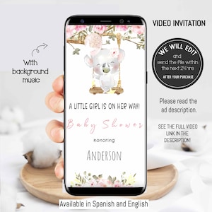 Koala invitation, Video invitation, koala baby shower invite, koala birthday invitation, koala party, girl baby shower, koala invite. KO1