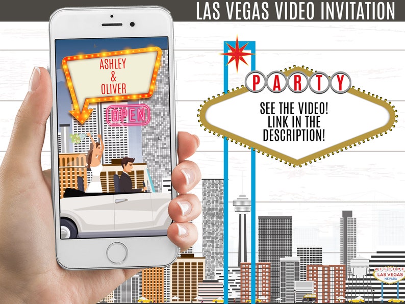 Las Vegas wedding video invitation Las Vegas invitation casino night invitation Las Vegas weedingLas Vegas animated cardLas