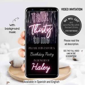 30th invitation, Talk thirty to me invitation, video invitation, 30th birthday party, Thirty birthday invite, 30 birthday invitation.ANY AGE