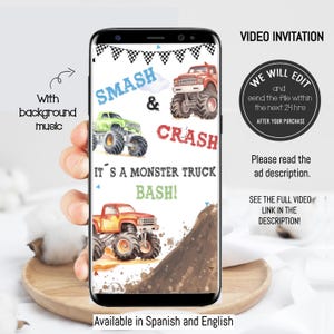Video-uitnodiging monstertruck, verjaardag monstertruck, verjaardagsuitnodiging jongen, uitnodiging monstertruck, monstertruckfeest, jongensfeest. MT2