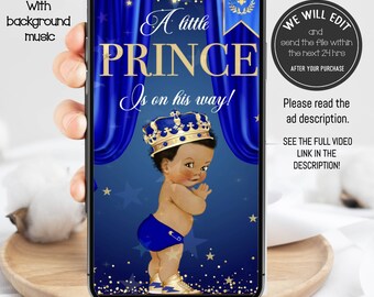 Uitnodiging kleine prins, video-uitnodiging, een kleine prins is onderweg, uitnodiging koninklijke prins, uitnodiging babyshower prins. PRINCE01