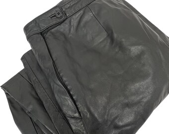 Black Leather Pants | Etsy New Zealand