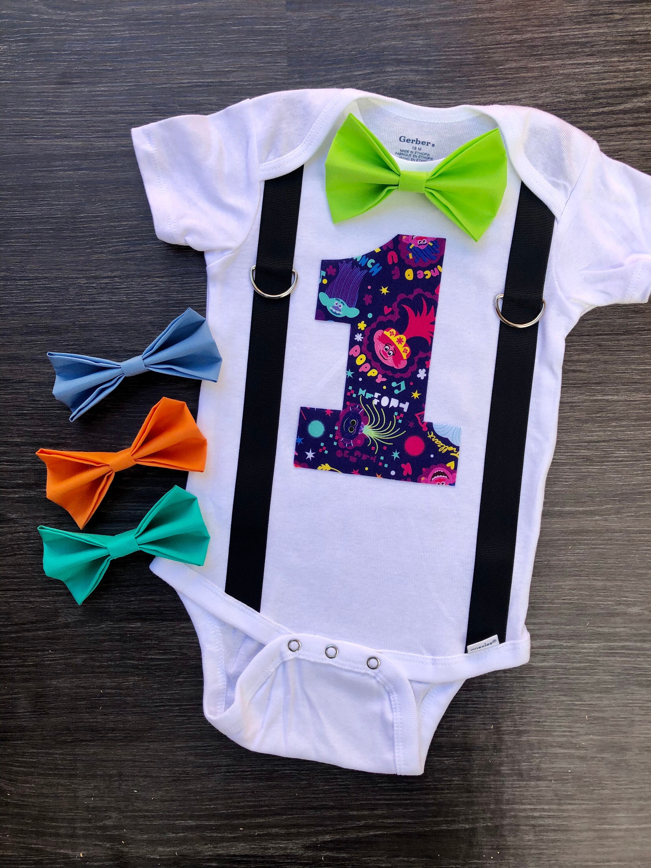 trolls first birthday outfit