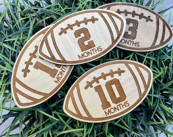 Football monthly milestone marker signs/ perfect baby shower gift for football lovers