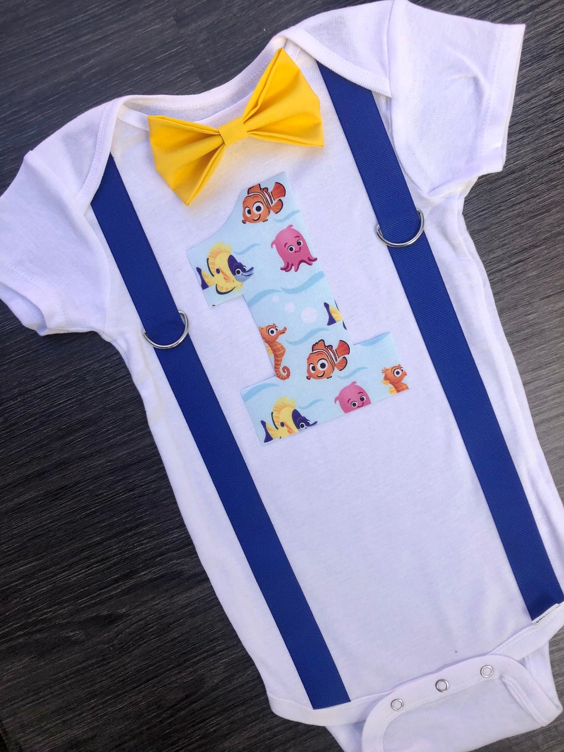 Personalized Boys First Birthday Finding Nemo Onesie With - Etsy