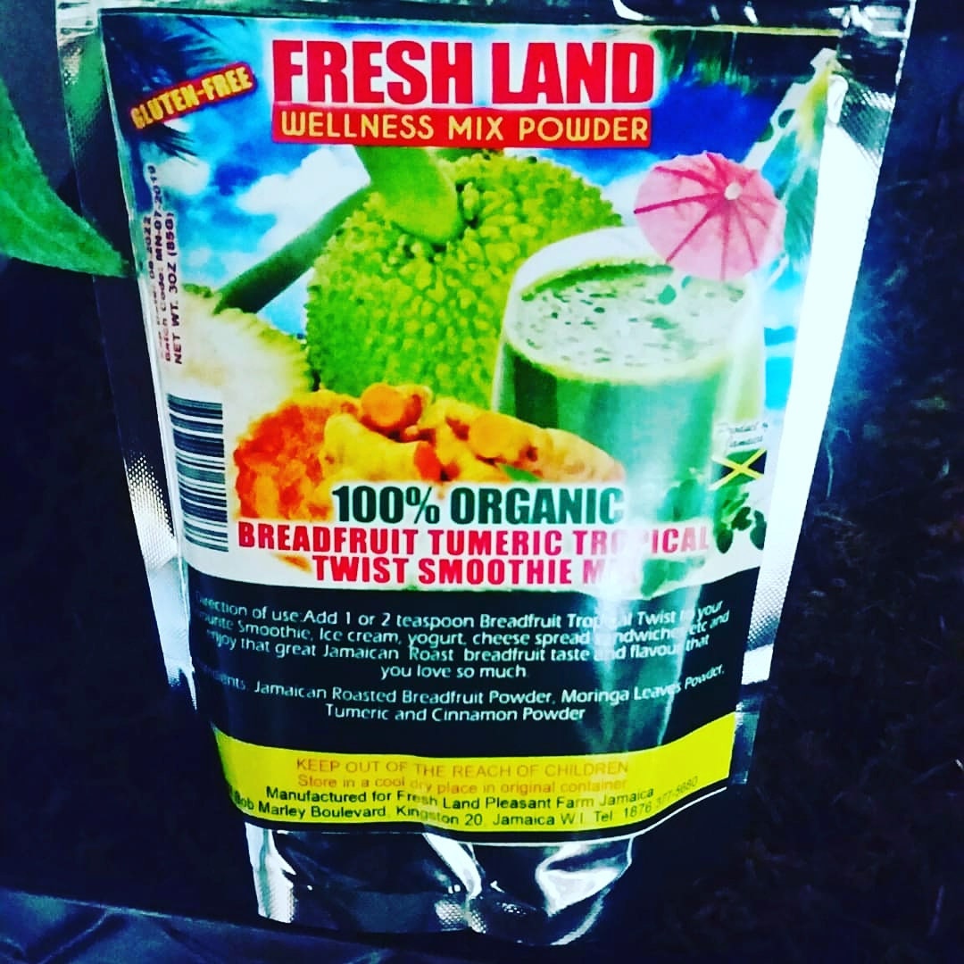 JAMAICAN BREADFRUIT roasted Breadfruit Flour SMOOTHIE Mix With 100