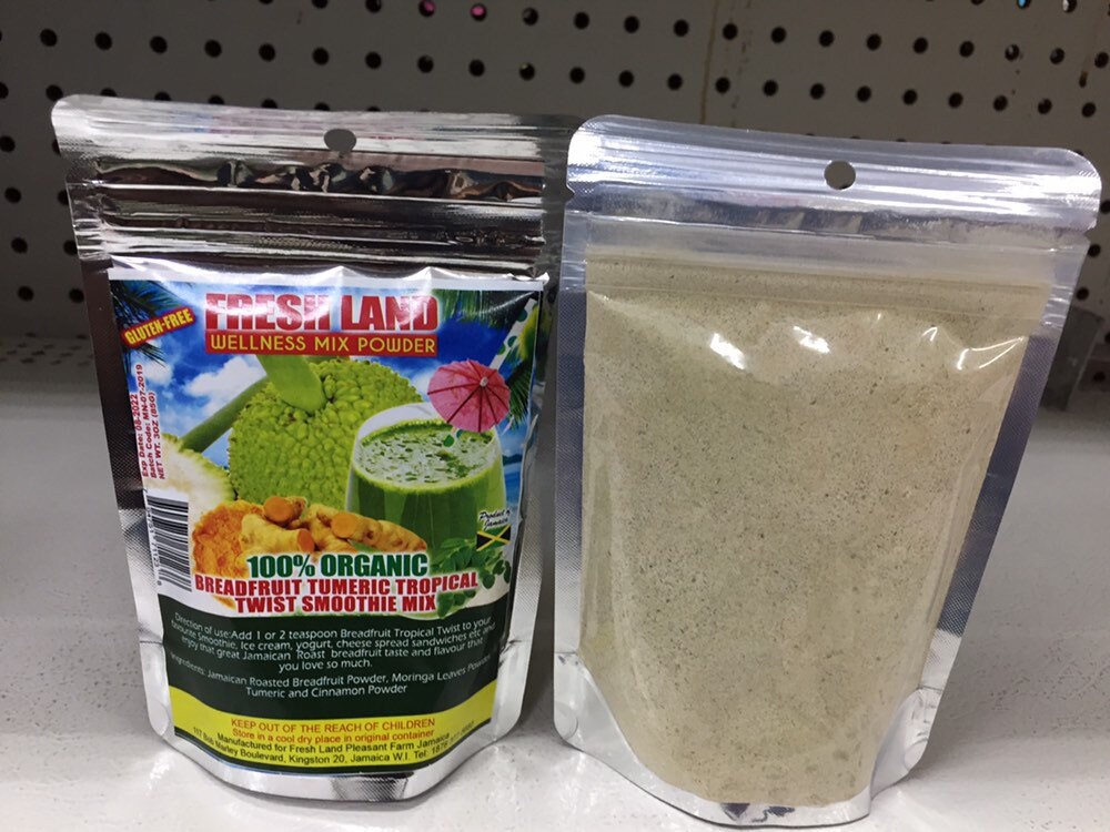 JAMAICAN BREADFRUIT roasted Breadfruit Flour SMOOTHIE Mix With 100
