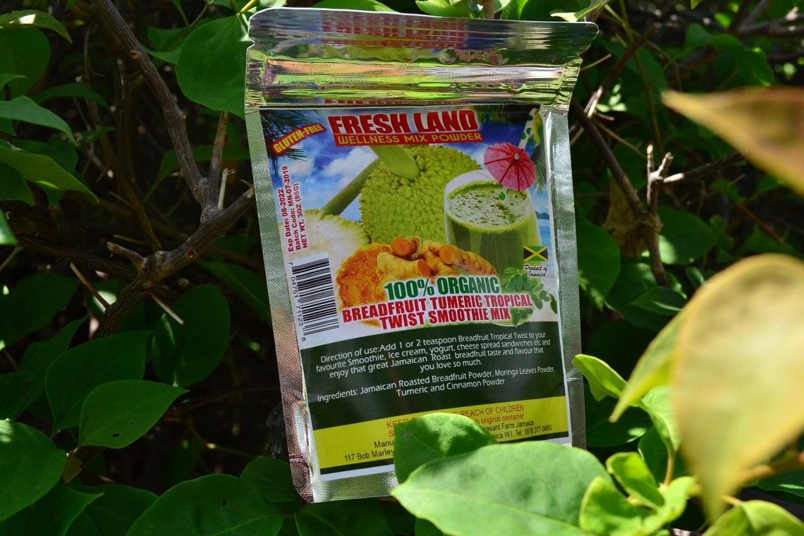 JAMAICAN BREADFRUIT roasted Breadfruit Flour SMOOTHIE Mix With 100