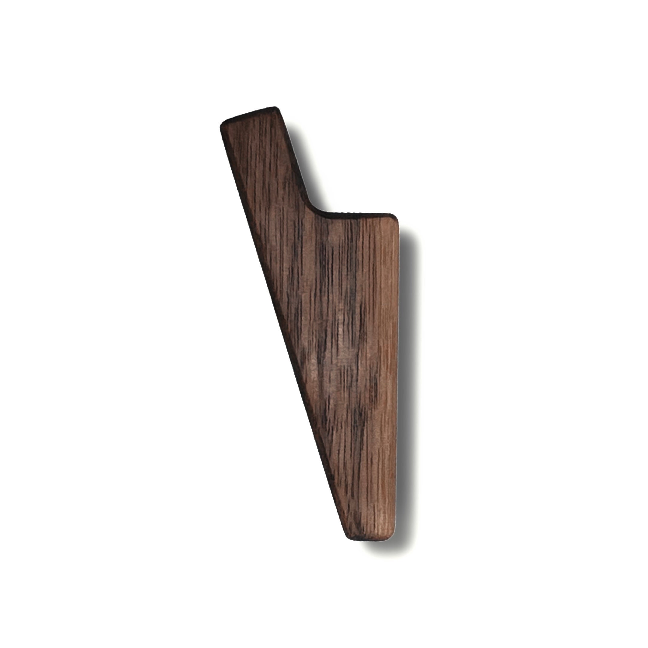 Walnut Modern Wood Wall Hooks Minimalistic Wall Hooks Solid Etsy