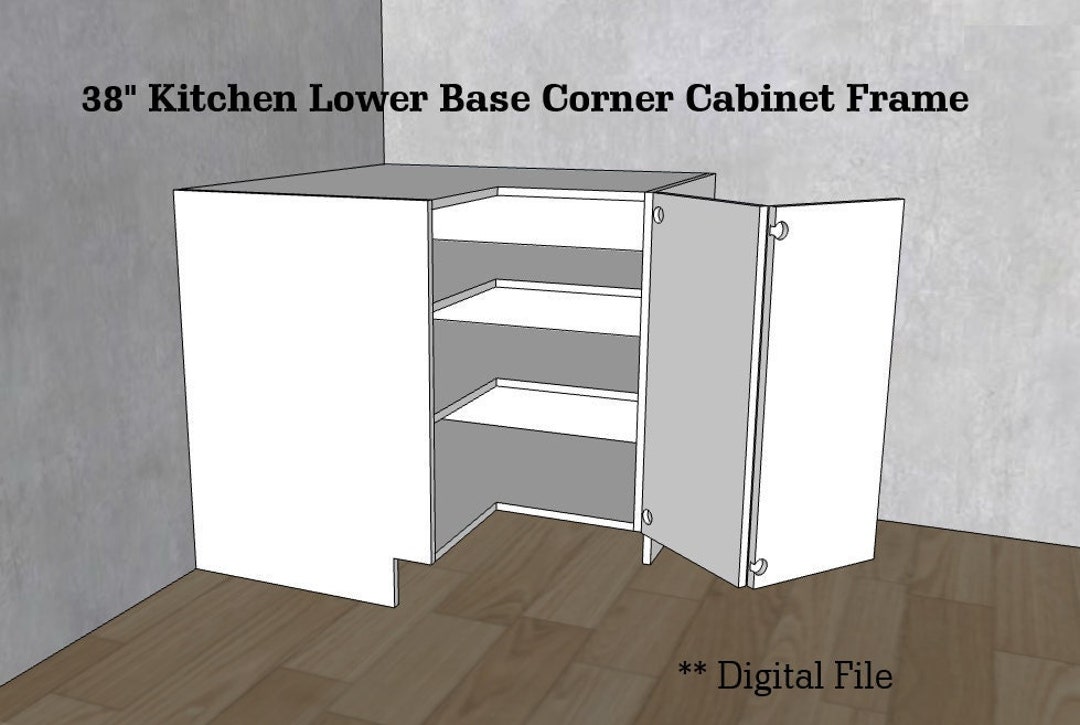 38 Inch Kitchen Base Corner Carcass, CNC File, Standard