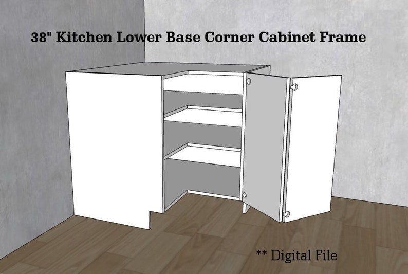 38 Inch Kitchen Base Corner Carcass CNC File Etsy