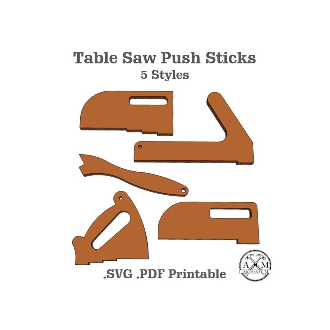 Table Saw Push Stick Printable Templates PDF Template 5 Push Sticks  Included Digital Download .PDF .SVG .eps .dxf .ai -  Canada