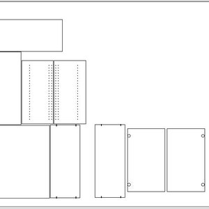 36 Inch Kitchen Upper Wall Cabinet Frame / Carcass CNC File Standard Cabinet Plans Shop Cabinet dxf ai pdf svg eps file image 5