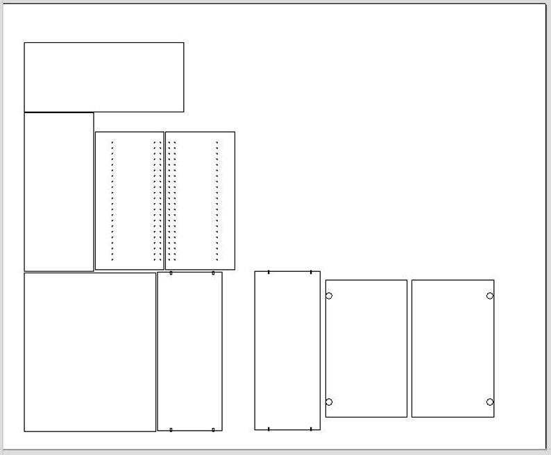 36 Inch Kitchen Upper Wall Cabinet Frame / Carcass CNC File Standard Cabinet Plans Shop Cabinet dxf ai pdf svg eps file image 5