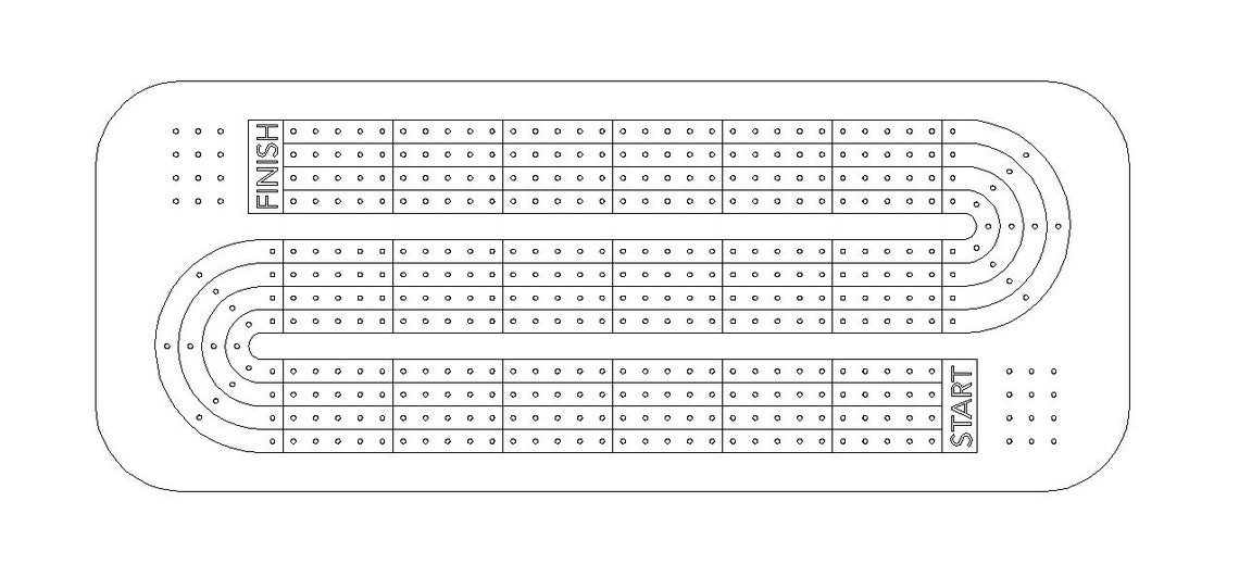 Cribbage Game Board Cut File. Full Set Instant Download for Laser, CNC