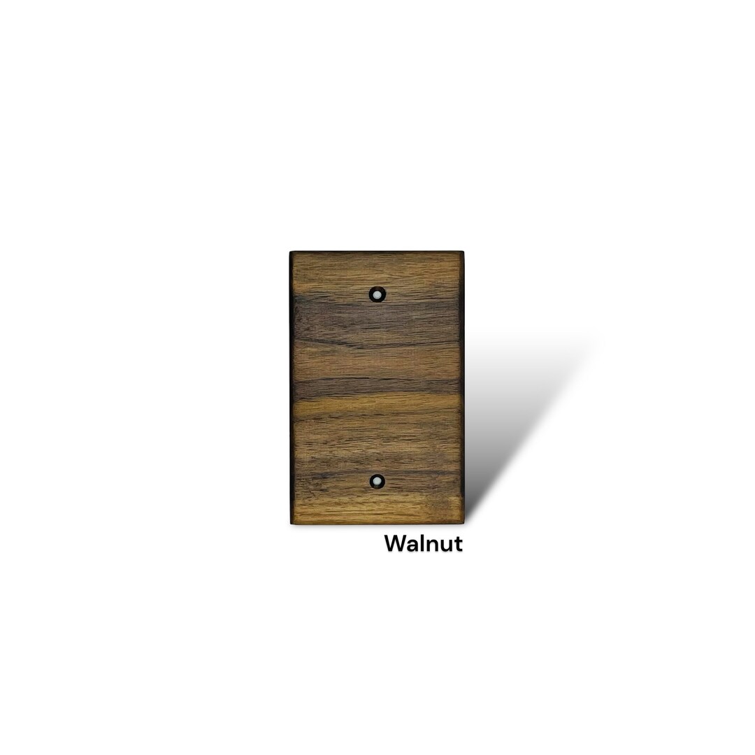 Wood Single Blank Cover Plate Blank Single Outlet Etsy