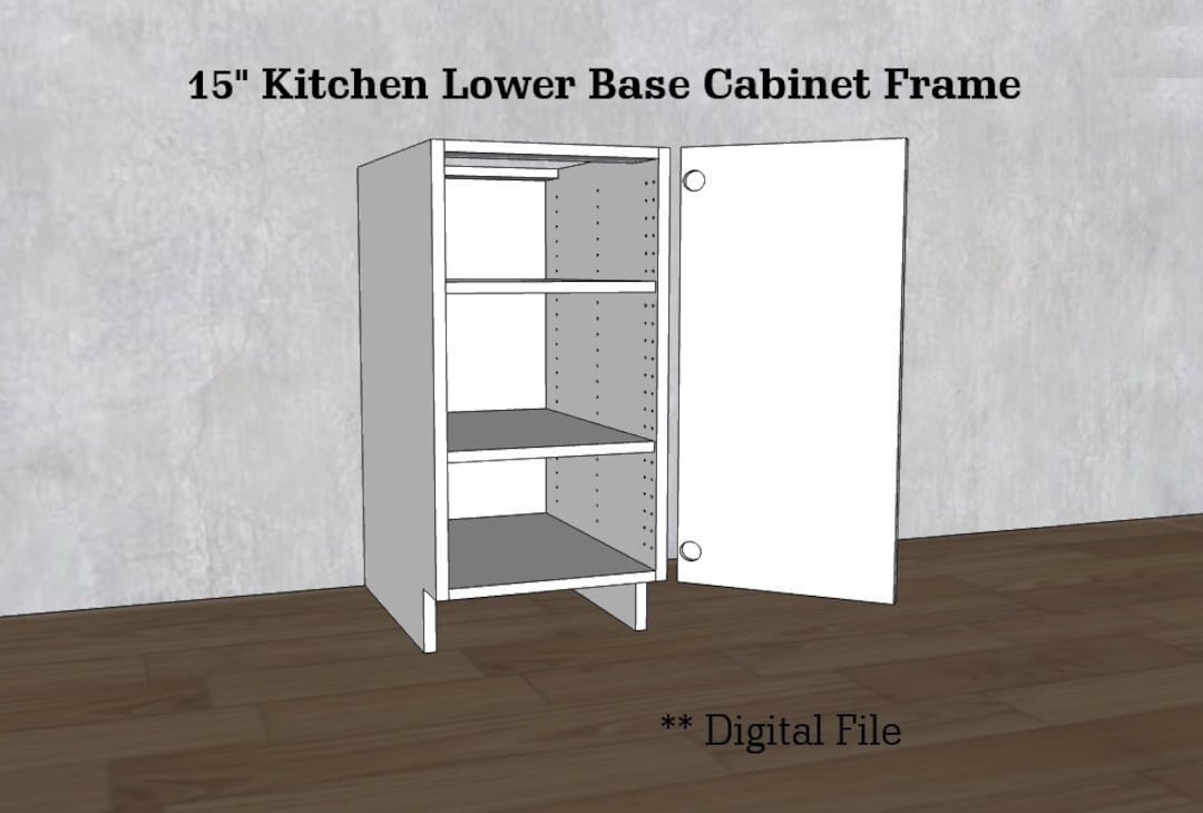15 Inch Kitchen Lower Base Frame, Carcass CNC File Standard Plans Shop