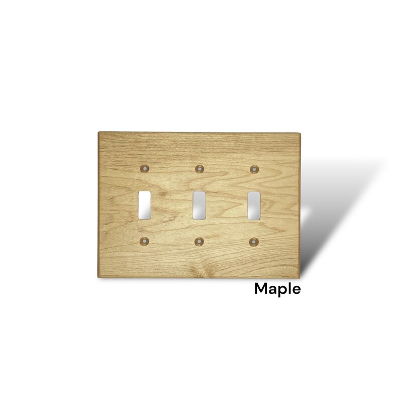 Wood Switch Cover Plate / Triple Light Switch Plate / Triple Etsy