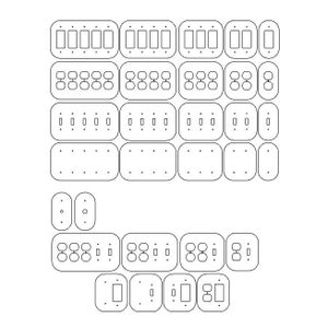 Retro Oval Light Switch Cover Plate, Outlet Cover Plate, Wall Plates,  Full Set digital download for Laser, Cnc, Cricut. PDF DXF Ai SVG Eps