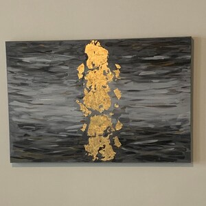 Dark Grey Abstract Painting