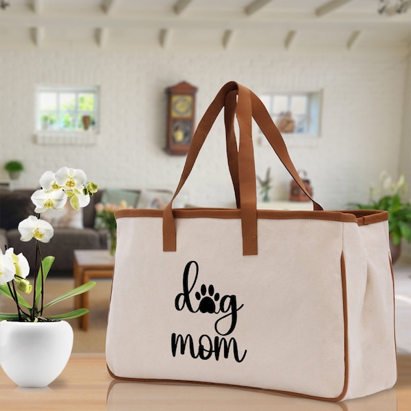 Dog travel bag Mom Tote Bag Mama Tote Mom Stuff Bag Mommy Bag Dog Mom Gift Dog Mom Bag Mom Gift Best Mom Ever Bag Boy Girl Mama Tote