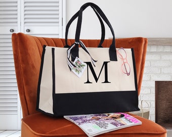 etsy monogrammed beach bag