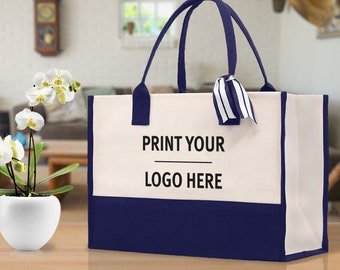 Custom Canvas Tote Bag, Promotional Tote Bag, Print Your Logo, Personalized Tote Bag, Buy Wholesale Bulk Tote Bag (Min Order Qty 5+)