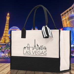 Bolsa de lona de algodón de Las Vegas, bolsa de viaje para vacaciones, regalo para empleados y clientes, regalo de boda, bolsa de bienvenida de cumpleaños, regalo de dama de honor