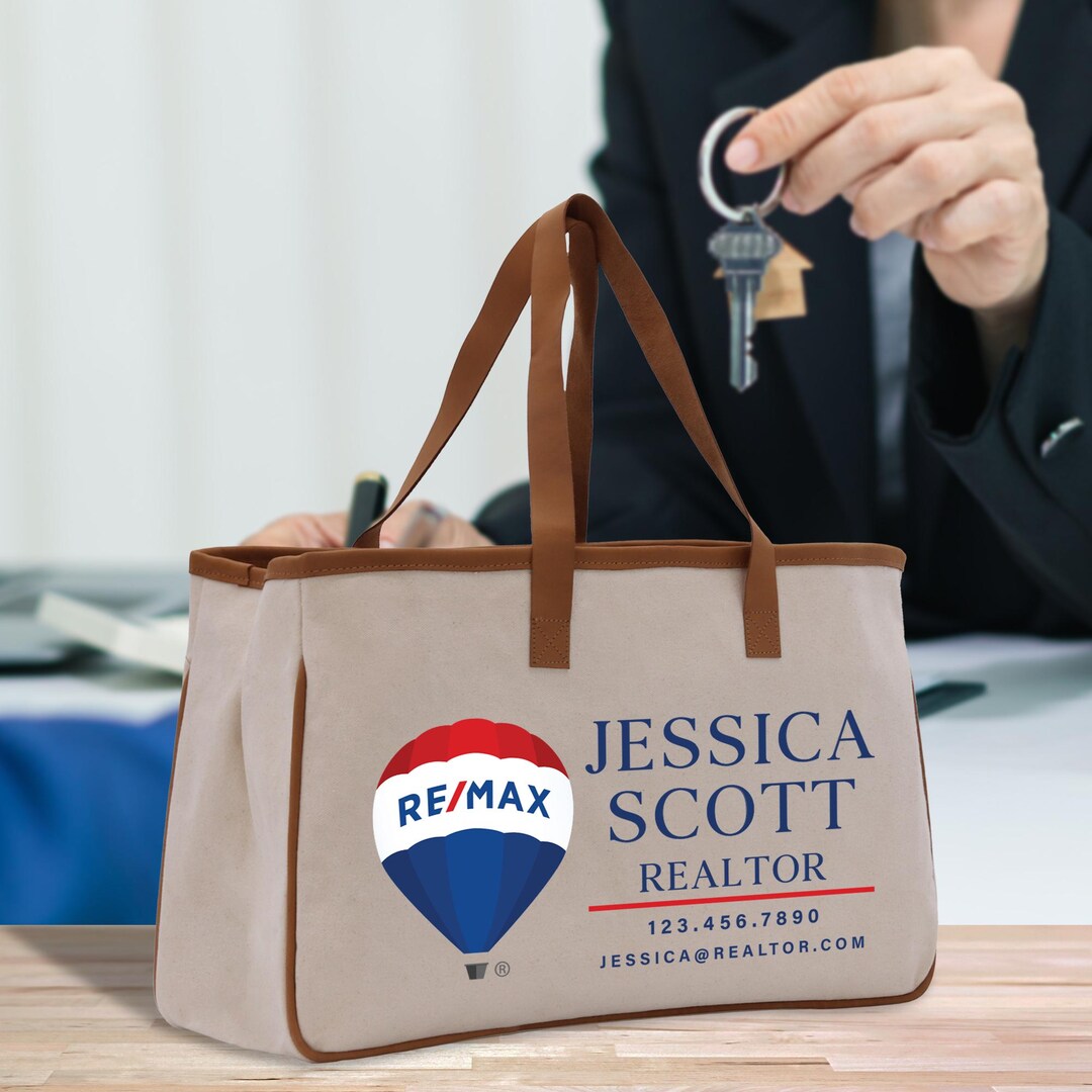 Remax Realtor Tote Bag Personalized Business Tote Custom Real Estate ...