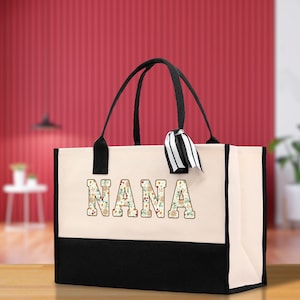 Gaga Gram Mimi Nana Grandma Canvas Tote Bag Grandma&#39;s Getaway Bag Grandma Gift Bag Mothers Day Gift Bag Grandma Beach Bag Gift for Grandma