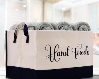 Personalized Canvas Storage Tote: Nursery, Towel & Toy Storage