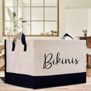 Personalisierter Schrank Aufbewahrung Leinwandkorb Bikinis Kinderzimmer Aufbewahrung Handtuch Aufbewahrung Tuch Aufbewahrungsbox Mudroom Aufbewahrung (PSB1007)