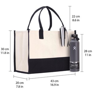 Personalized Teacher Tote Bag, Custom Cotton Canvas Gift (TCT1007) image 6