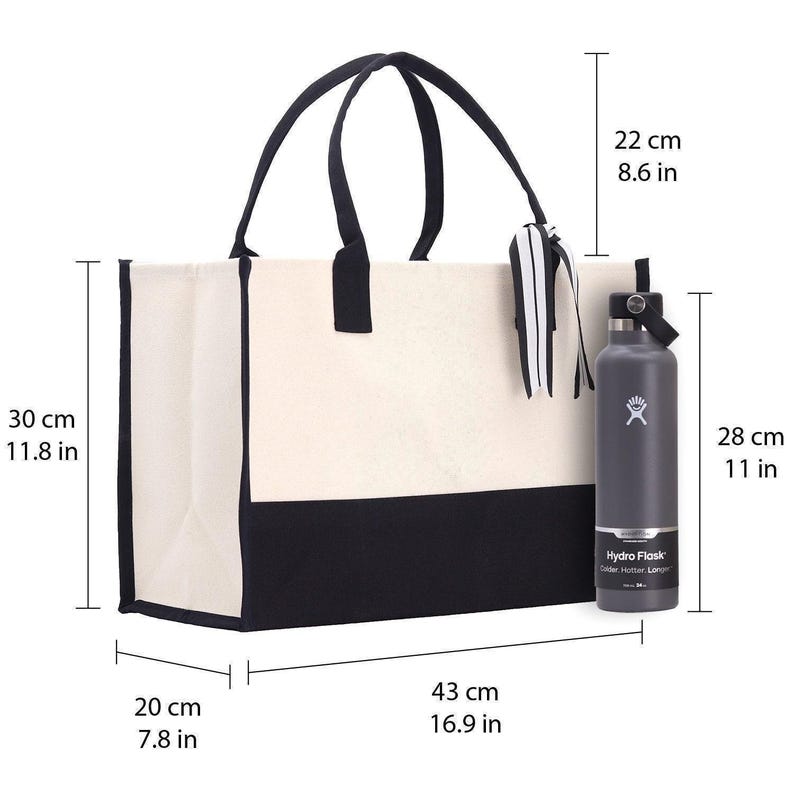 Personalized Teacher Tote Bag, Custom Cotton Canvas Gift (TCT1007) image 6