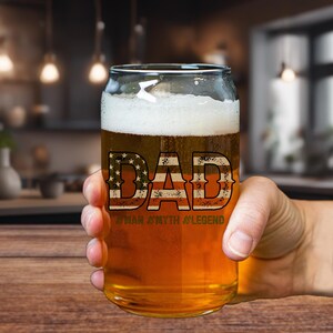 パーソナライズされた 20 オンスのビールカップ、カスタム トールボーイ ビール缶 グラス、結婚披露宴、父の日ギフト、ホームバーギフト、父の誕生日ギフト (FBG1003)