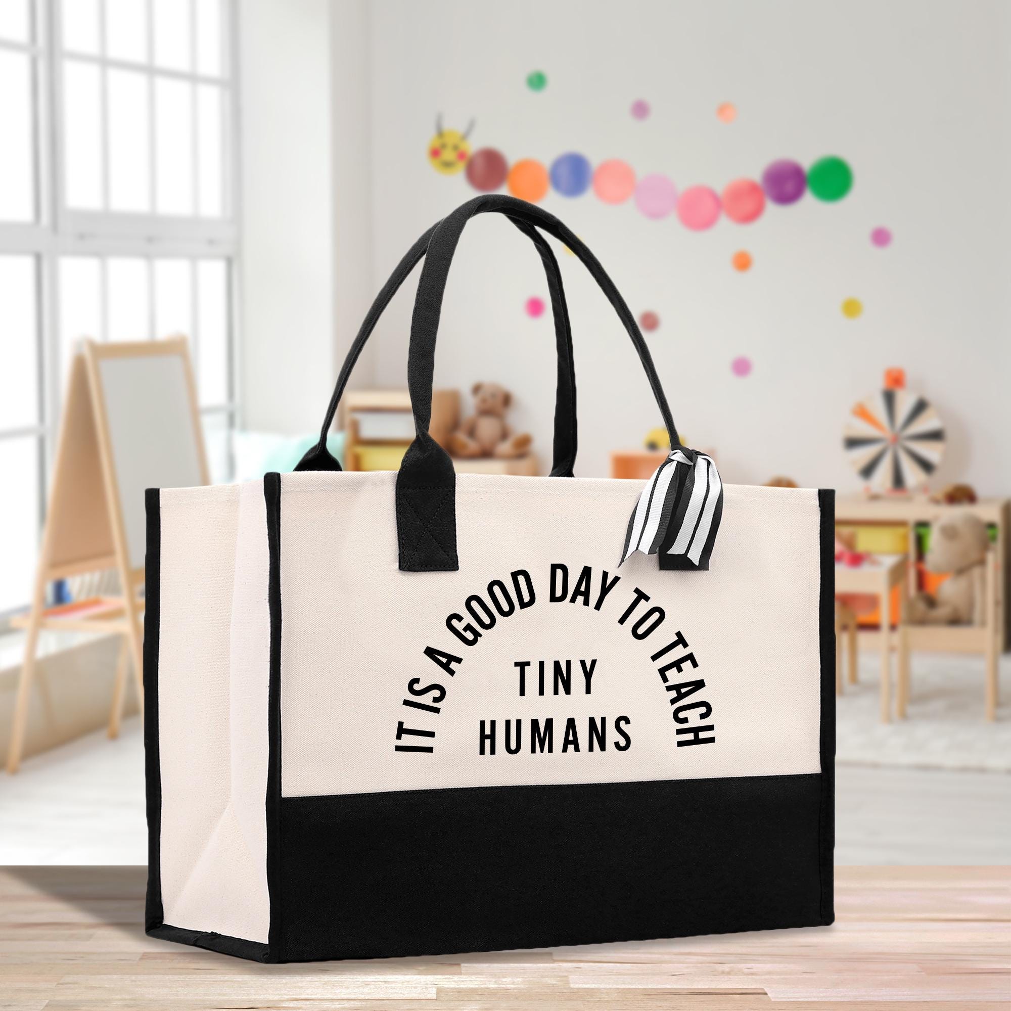 Bolsa De Algodón Para Maestra De Jardín De Infantes, Color Azul, Regalo De Agradecimiento Y Despedida De Jardín De Infantes. - México